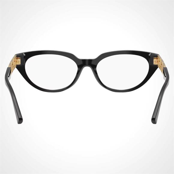 New VERSACE Glasses Black Cat Eye Eyeglasses Gold Rx-able main image 6